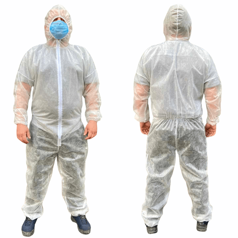 Комбінезон одноразовий. Матеріал: спанбонд. Щільність 25г/м2, M